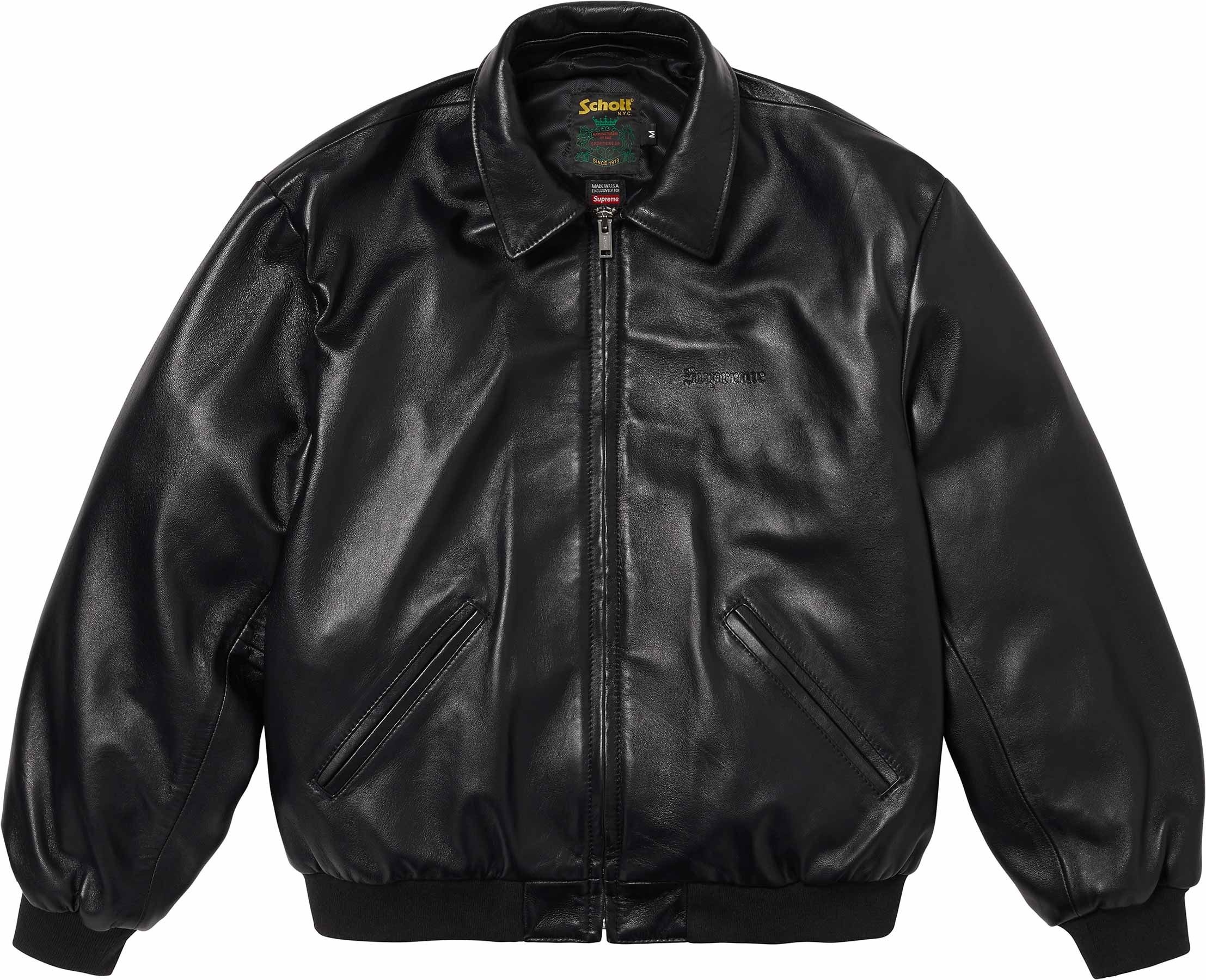 Supreme®/Schott® Hooded Leather Bomber Jacket view 15